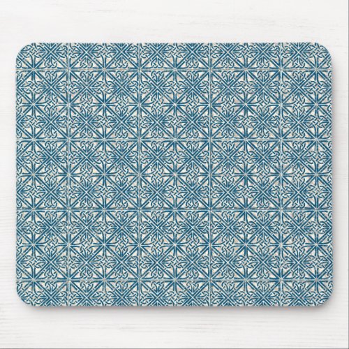 Celtic Knot Teal Blue Pattern Mouse Pad