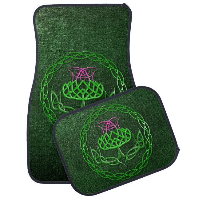 Celtic Knot Thistle Car Mat (Set)
