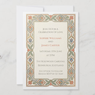 Celtic Knot Thistle Wedding Invitation