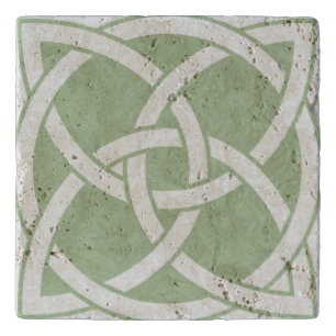 Celtic Knot Travertine Trivet