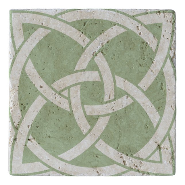 Celtic Knot Travertine Trivet (Front)