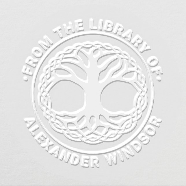 Celtic Knot Tree of Life #2F Library Book Name Embosser (Design)