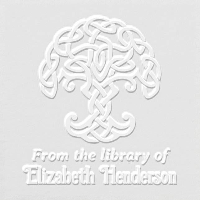 Celtic Knot Tree of Life SQ Library Book Name Embosser (Design)