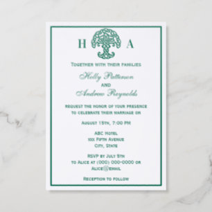 Celtic Knot Tree of Life Wedding Letterpress Photo Cards