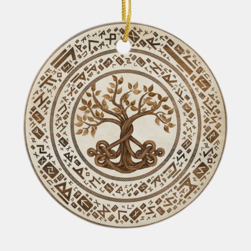 Celtic Knot Tree of life _Yggdrasil Ceramic Ornament