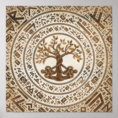 Celtic Knot Tree of life _Yggdrasil Poster