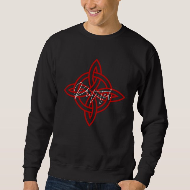 Celtic Knot Triquetra Wiccan Witch Knot Sweatshirt (Front)