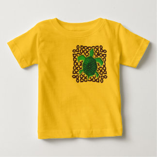 Celtic Knot Turtle (Blue) 2-Sided Baby T-Shirt