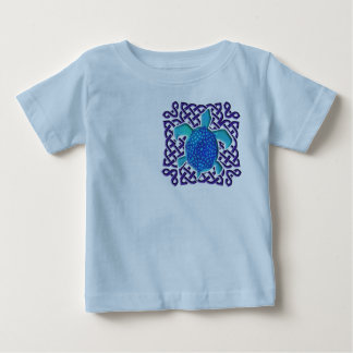 Celtic Knot Turtle (Blue) 2Sided Infant Shirts