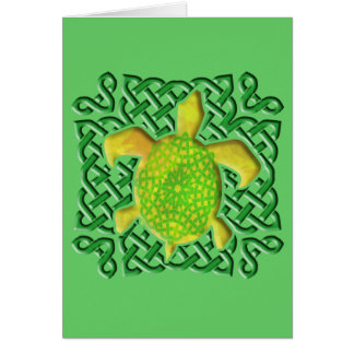 Celtic Knot Turtle (Green) Cards