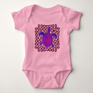 Celtic Knot Turtle (Purple Baby Bodysuit