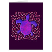 Celtic Knot Turtle (Purple) Cards (Front)