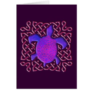 Celtic Knot Turtle (Purple) Cards