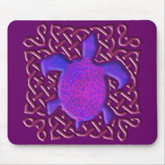 Celtic Knot Turtle (Purple) Mousepad
