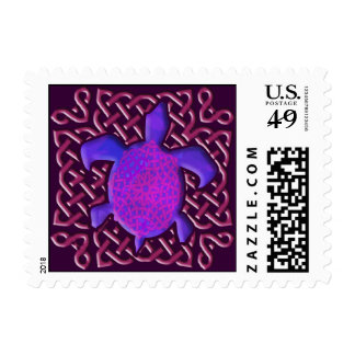 Celtic Knot Turtle (Purple) Stamps