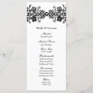 Celtic Knot Twining Vines Wedding Program