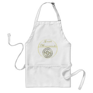 Celtic Knot Wedding Invitation Set Adult Apron