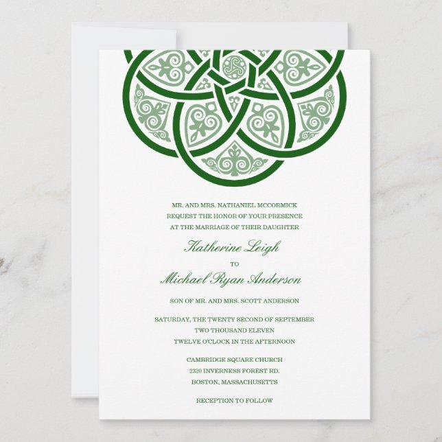 Celtic Knot Wedding Invitations (Front)