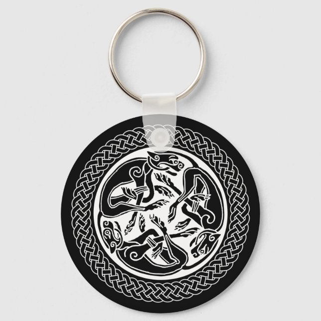 Celtic Knot with Hounds Keychain (Front)