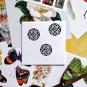 Celtic Knot Work Circle Rubber Stamp