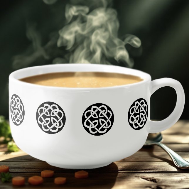 Celtic Knot Work Circle Soup Mug (Creator Uploaded)