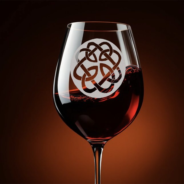 Celtic Knot Work Circle Wine Glass (Creator Uploaded)