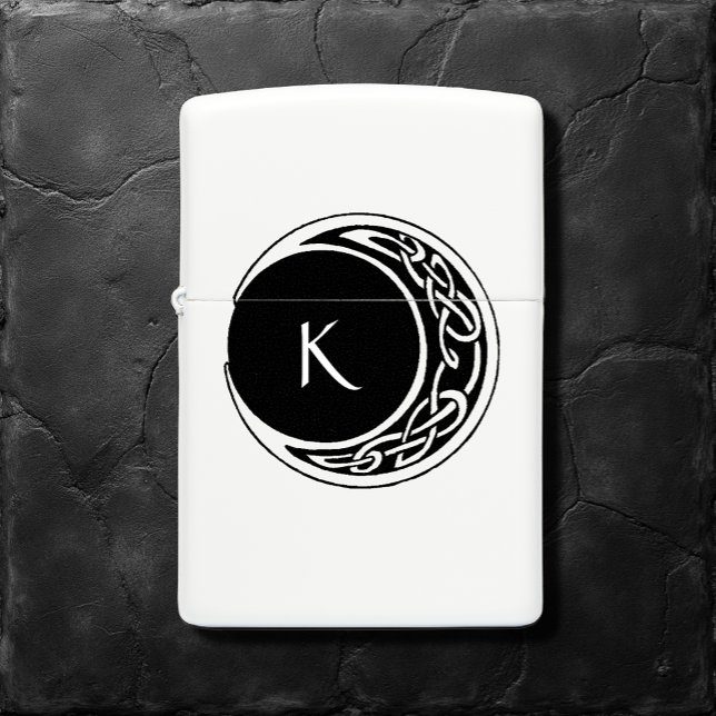Celtic Knot Work Moon Circle Monogram Zippo Lighter (Creator Uploaded)