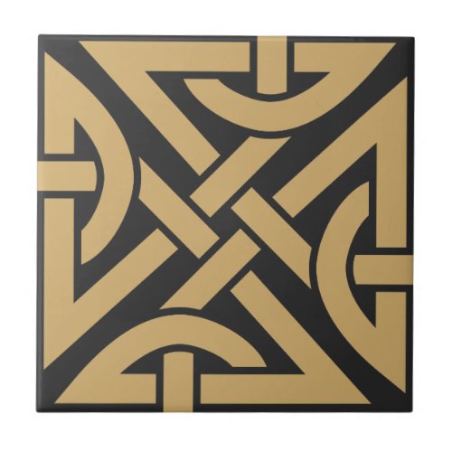 Celtic Knot Work Pattern Ceramic Tile