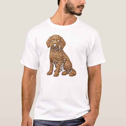 Celtic Knot Woven Goldendoodle Dog Art