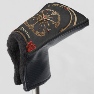Celtic knots and a heart in Gothic elegance. Golf Head Cover