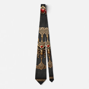 Celtic knots and a heart in Gothic elegance.  Neck Tie