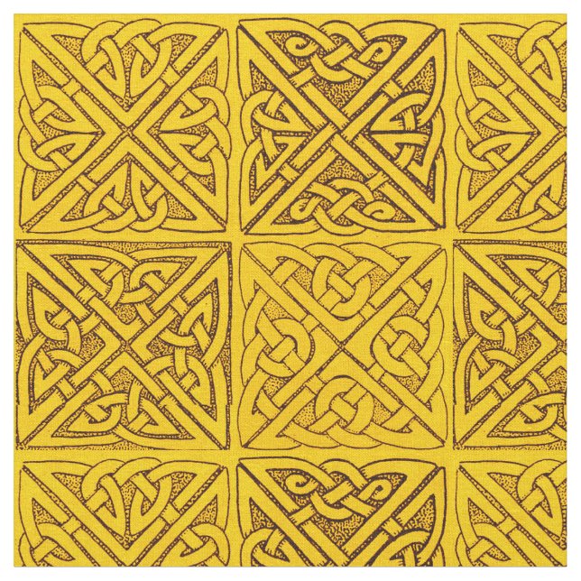 Celtic Knots in Gold Fabric (Close Up)