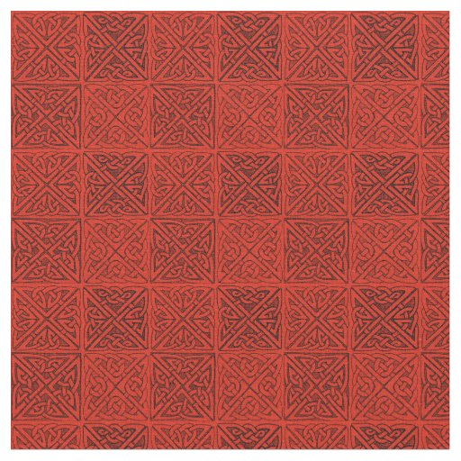 Celtic Knots in Red Fine Fabric