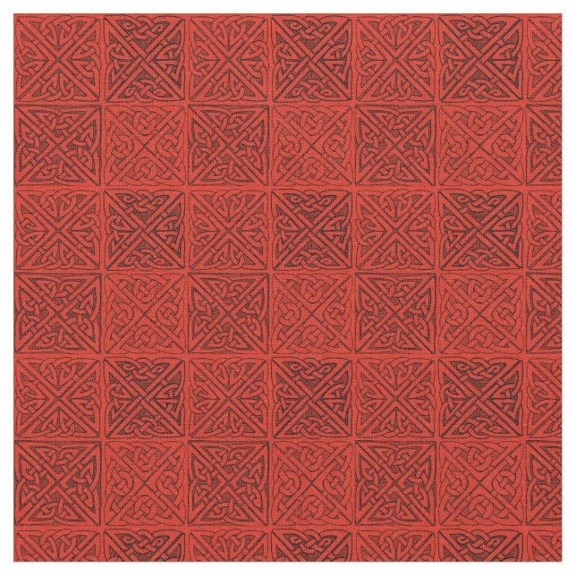 Celtic Knots in Red Fine Fabric (Close Up)