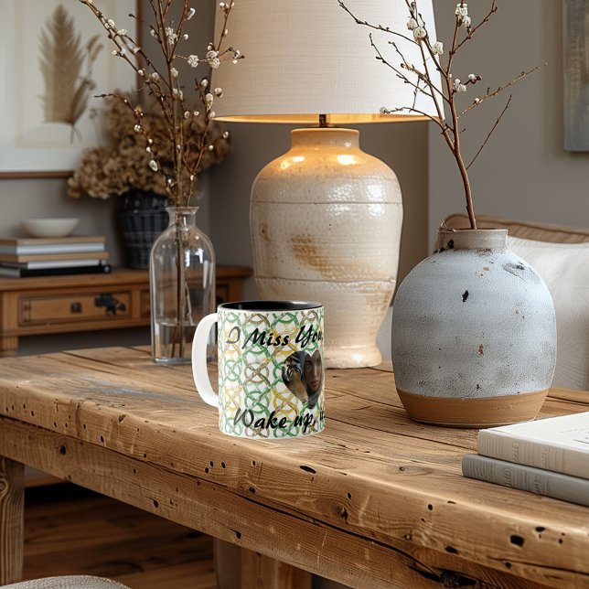 Celtic Knots Personalized design Text and Image. Two-Tone Coffee Mug (Creator Uploaded)