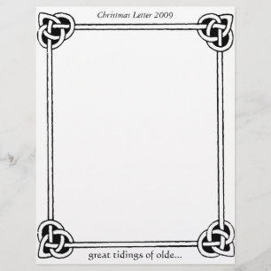 Celtic Knots Vintage Christmas Letter 2009