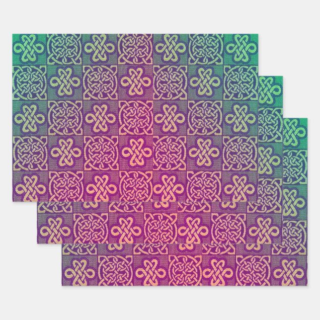 Celtic Knots Wrapping Paper Sheets (Set)
