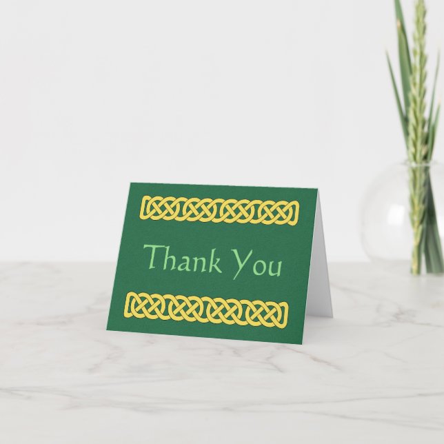 Celtic Knotwork Band Thank You Card (Front)
