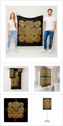 Celtic Knotwork Cross Bedroom and Bath Set