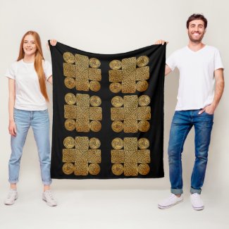 Celtic Knotwork Cross Fleece Blanket