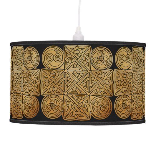 Celtic Knotwork Cross Hanging Lamp (Front)
