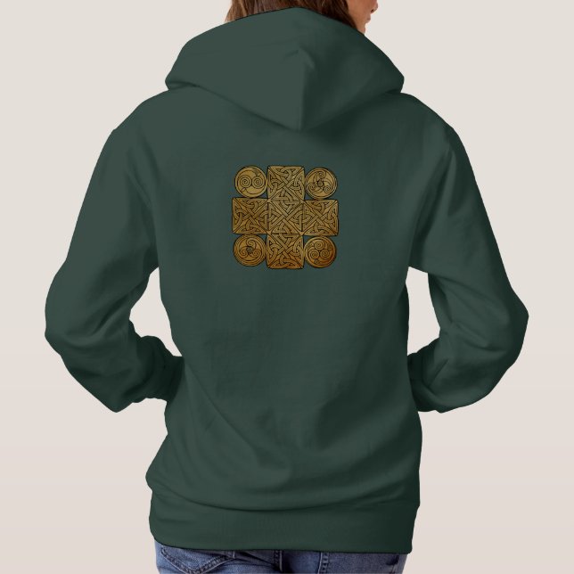 Celtic Knotwork Cross Hoodie (Back)