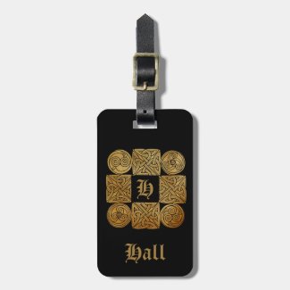Celtic Knotwork Cross Luggage Tag