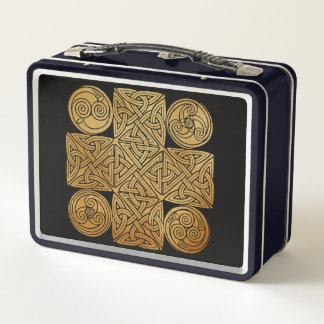 Celtic Knotwork Cross Metal Lunch Box