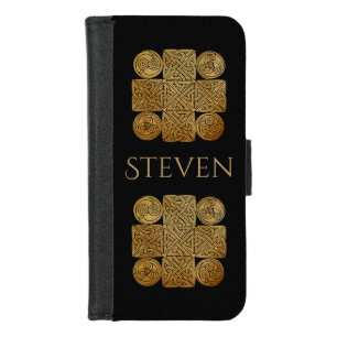 Celtic Knotwork Cross Personalized iPhone 8/7 Wallet Case