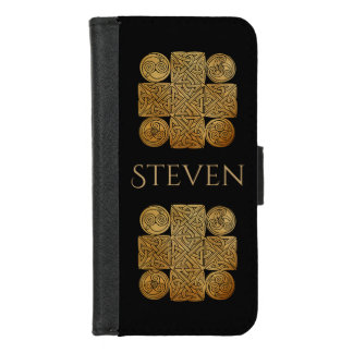 Celtic Knotwork Cross Personalized iPhone 8/7 Wallet Case