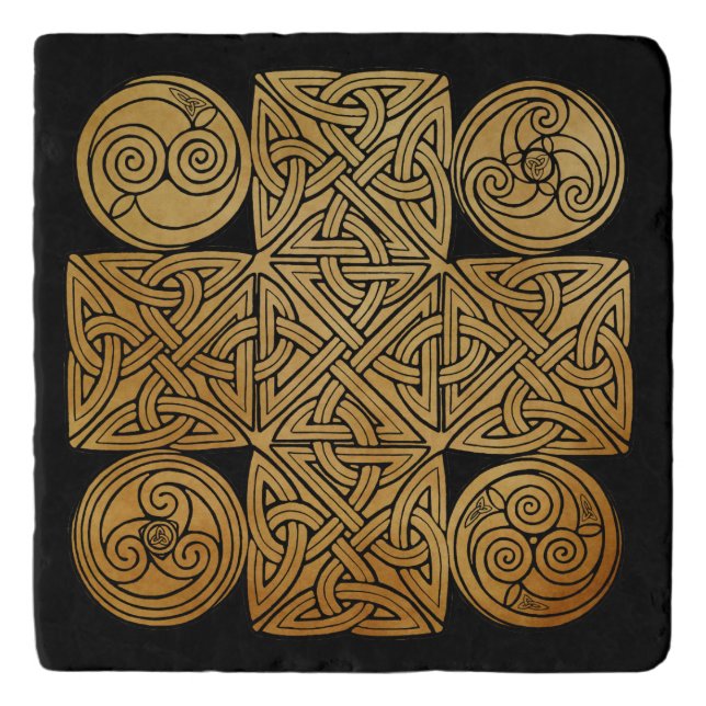 Celtic Knotwork Cross Trivet (Front)