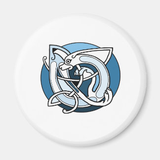 Celtic Knotwork Design - Blue Dog Magnet
