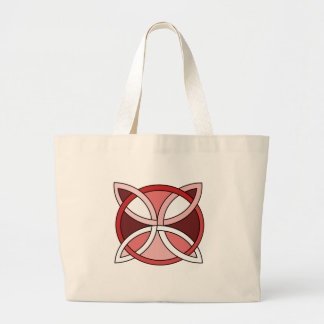 Celtic Knotwork Design - Interlacing Red Large Tote Bag