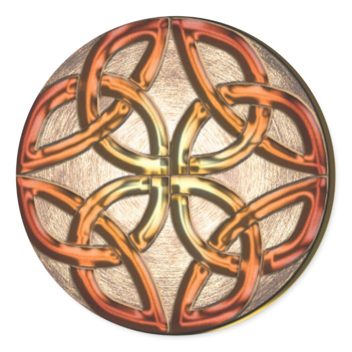 Celtic Knotwork Enamel Round Stickers